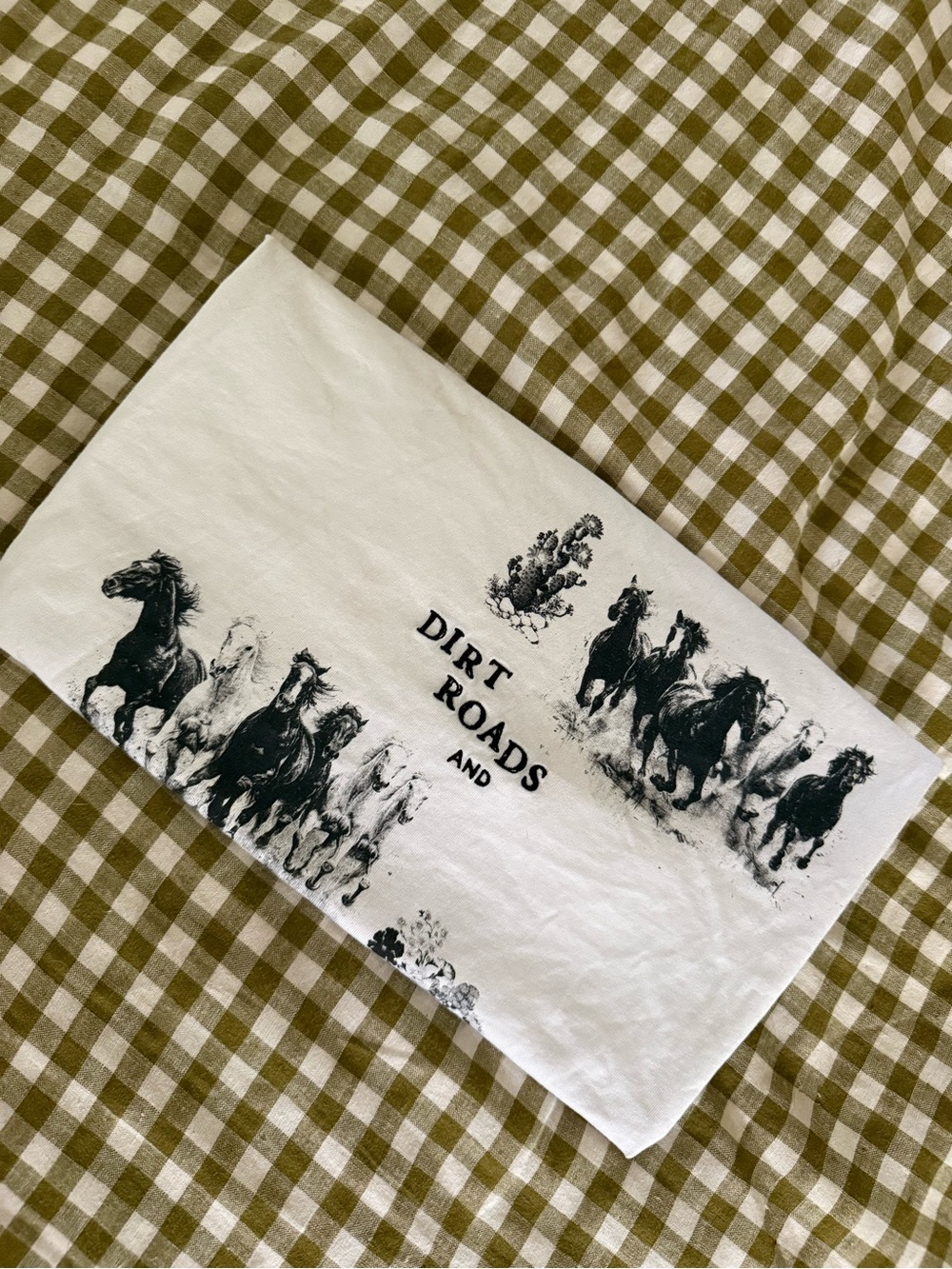 Abercrombie Dirt Roads and Wild Horses Graphic Tee - Black on White